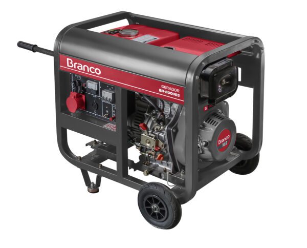 GERADOR DIESEL BRANCO BD-8000 E3 TRIFASICO  220V PARTIDA ELETRICA