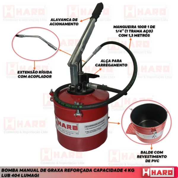BOMBA PARA GRAXA LUMAGI 4KG LUB 404 - Image 2