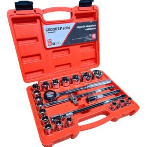 JOGO SOQUETEESTRIADO GEDORE1/2 D26-22PCS